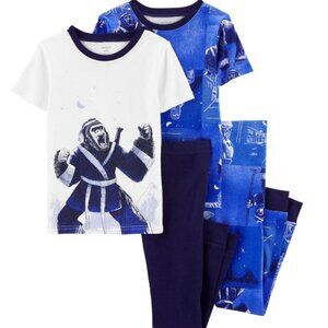 NWT Carter's Kid 4-Piece Ninja Gorilla 100% Snug Fit Cotton Pajamas